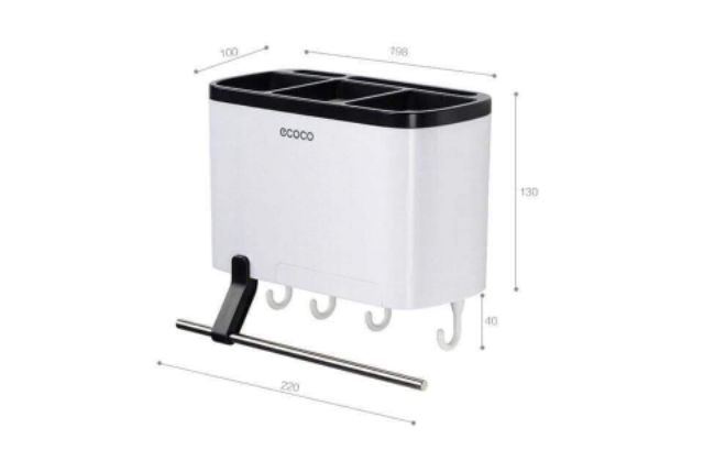 Hộp Đựng Đũa Cao Cấp Treo Tường ECOCO- Kệ Để Đồ Đa Năng