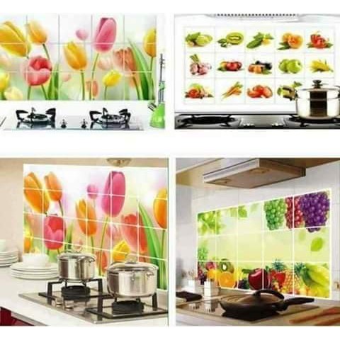 Tranh dán bếp cỡ to 60x90cm,chống thấm dầu mỡ, không thấm nước, chịu nhiệt tốt