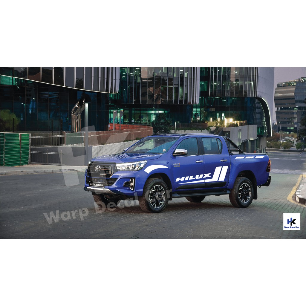 Tem xe Hilux dán 2 bên sườn - tem xe ô tô giá rẻ hà nội