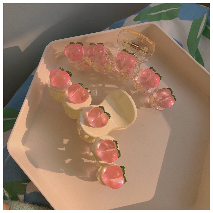 Kẹp Tóc Màu Hồng Trong Suốt Hình Cá Mập Phong Cách Nhật Bản