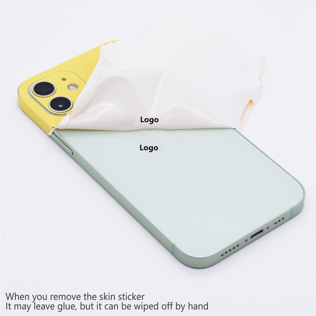 Miếng dán trang trí mặt lưng màu trơn thích hợp cho iPhone 12 13 Pro Max Mini