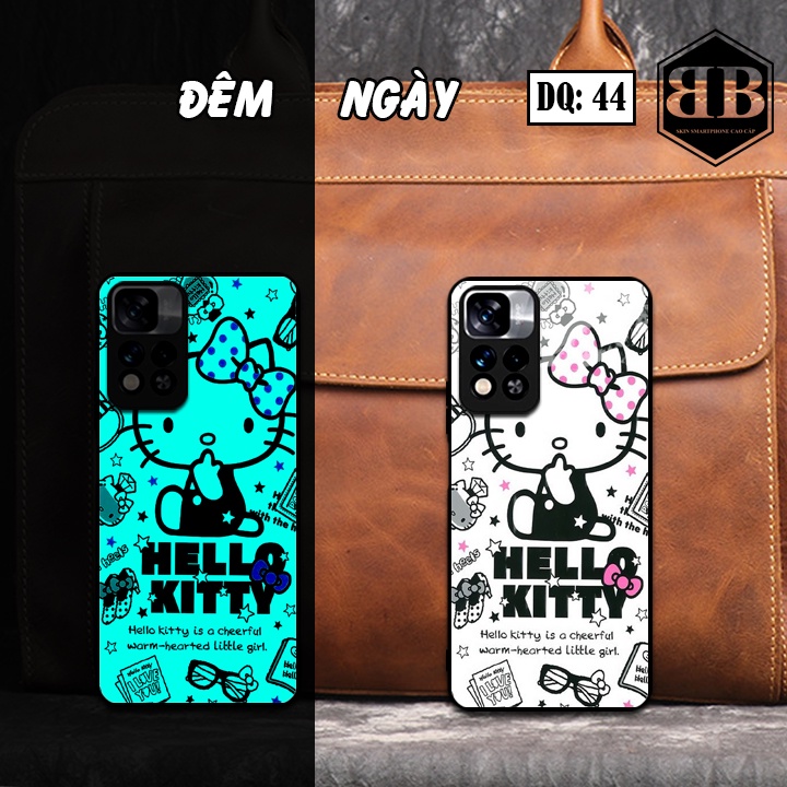 Ốp lưng kính Dạ Quang Xiaomi Redmi Note 11 Pro / Redmi Note 11 Pro Plus  phát sáng trong đêm dễ thương