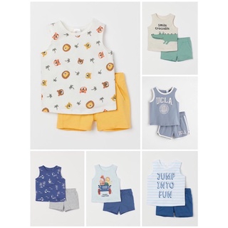 Set bộ ba lỗ cotton bé trai vợt sale
