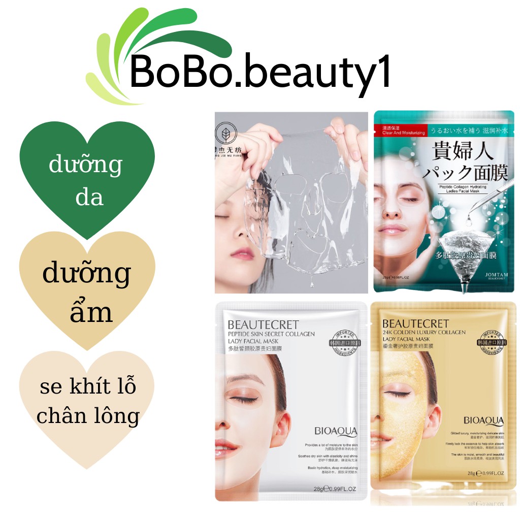 Mặt nạ thạch collagel BIOAQUA thủy tinh trong suốt mask nội địa trung dưỡng trắng sáng da giảm mụn | BigBuy360 - bigbuy360.vn