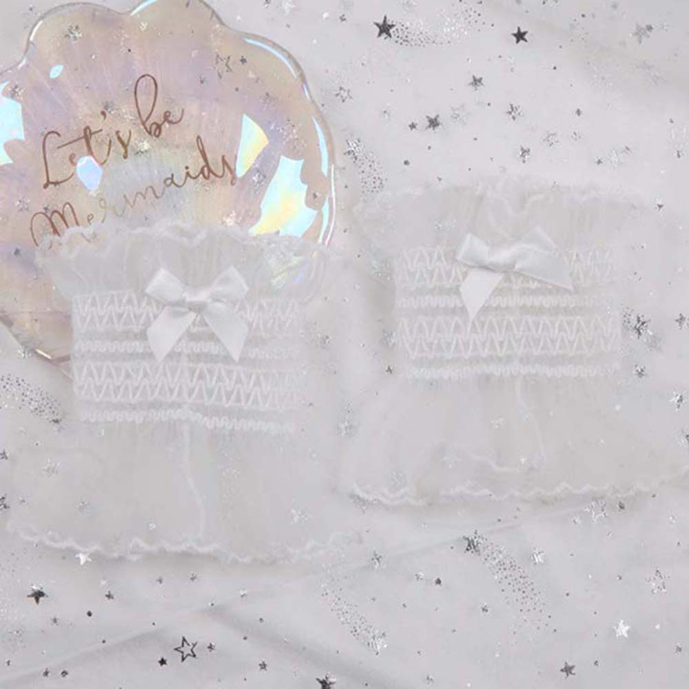 Găng Tay Ren Mỏng Trong Suốt Thắt Nơ Phong Cách Lolita Hàn Quốc Thời Trang Cho Nữ