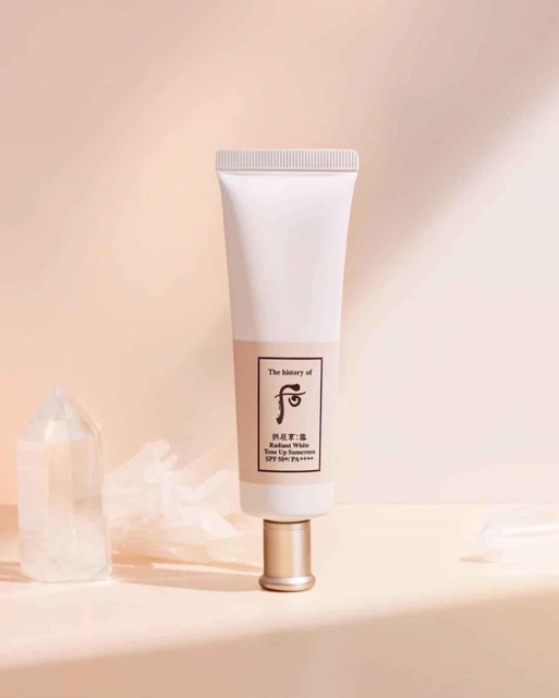 10 gói kem chống nắng dưỡng trắng nâng tông da Whoo radiant white tone up sunscreen