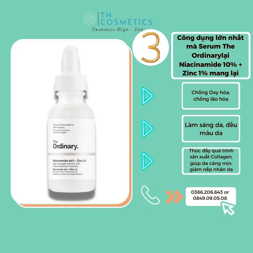 Serum The Ordinary Niacinamide 10% + Zinc 1% 30ml, 60ml SR412 | BigBuy360 - bigbuy360.vn