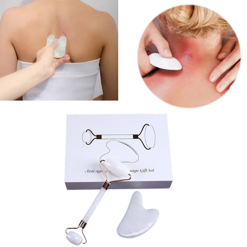 Youyo Thanh Lăn Ngọc Bích Mát Xa Mặt Và Gua Sha - Dụng Cụ Lăn Mát Xa Làm Đẹp Thủ Công - Chính Hãng N
