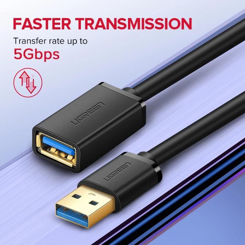 Cáp USB 3.0 nối dài 2M mạ vàng cao cấp chính hãng Ugreen 10373 | BigBuy360 - bigbuy360.vn