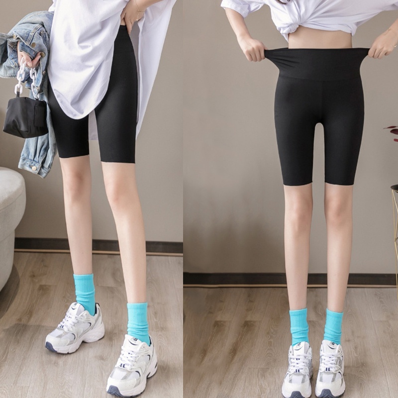 Quần Legging Ngắn Lưng Cao Co Giãn Dành Cho Nữ Tập Yoga Chạy Bộ