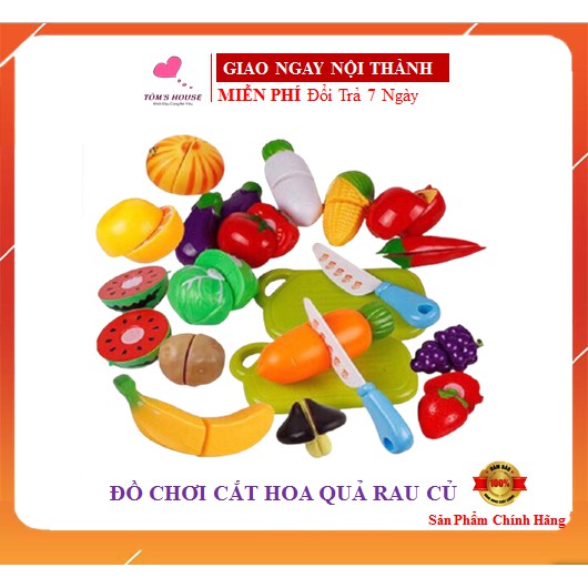 Bộ Đồ Chơi Cắt Hoa Quả - Rau Củ Nhựa Cao Cấp Cho Bé