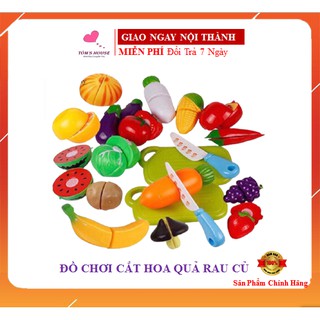 Bộ Đồ Chơi Cắt Hoa Quả - Rau Củ Nhựa Cao Cấp Cho Bé