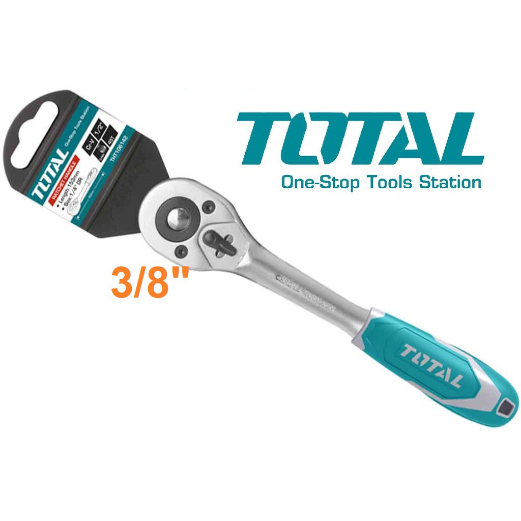 TOTAL Cờ lê lực cần siết 2 chiều 45T 205mm CrV Ratchet Wrench THT106386