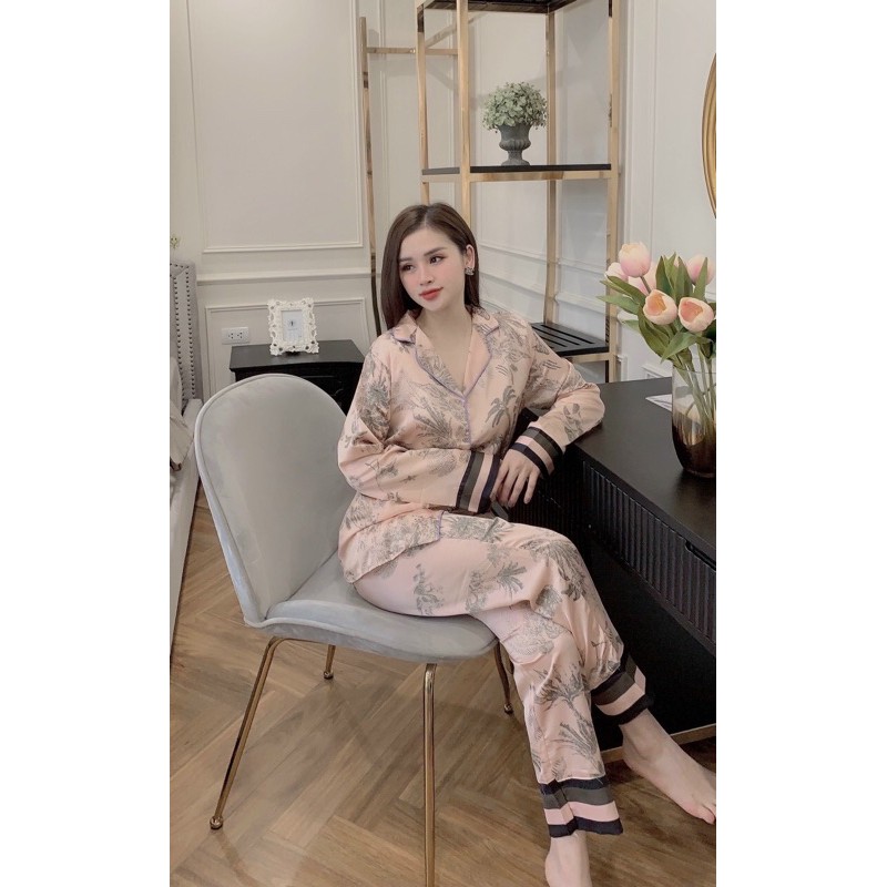 PYJAMA LỤA SATIN THIẾT KẾ ĐẮP TAY SANG XỊN MỊN ( ảnh thật + có sẵn )