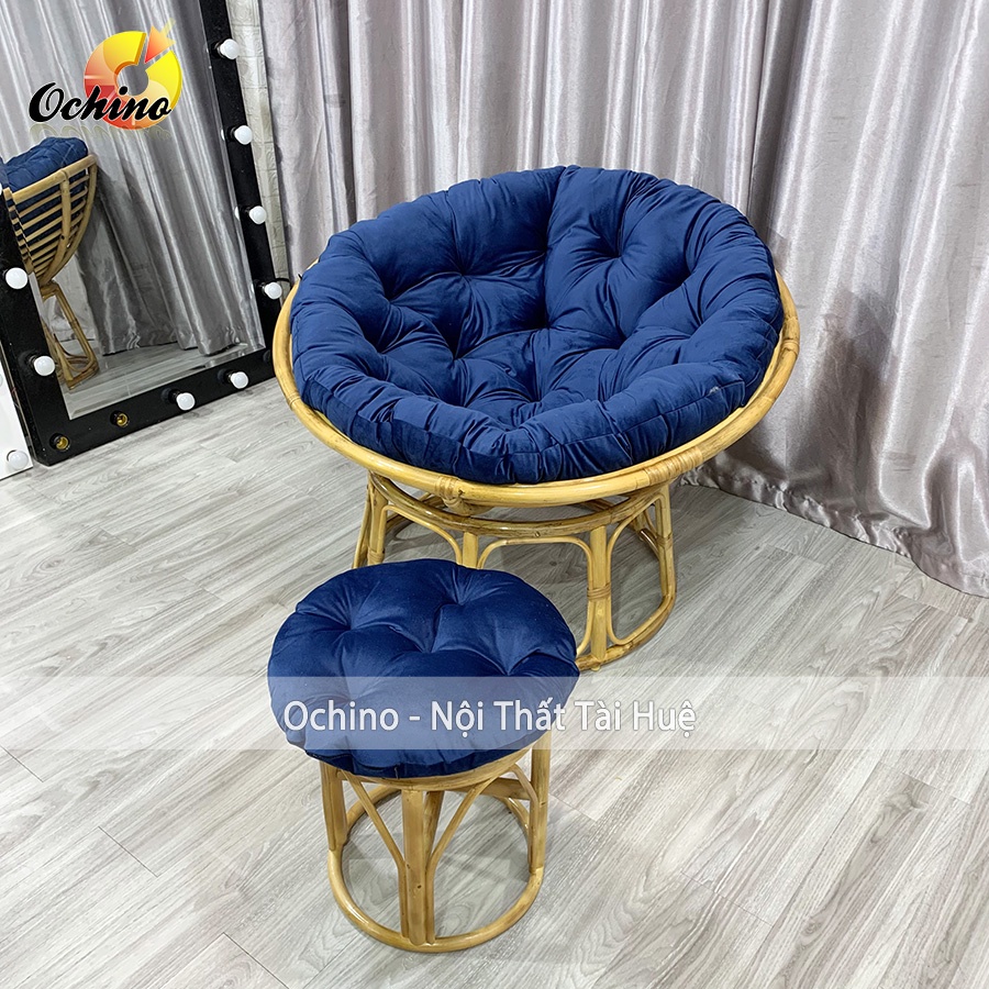 Ghế Thư Giãn Papasan - Ghế Mây Tự Nhiên Trang Trí Nhà Cửa Home Stay Cafe ( Nệm Được Chọn Màu ) ￼