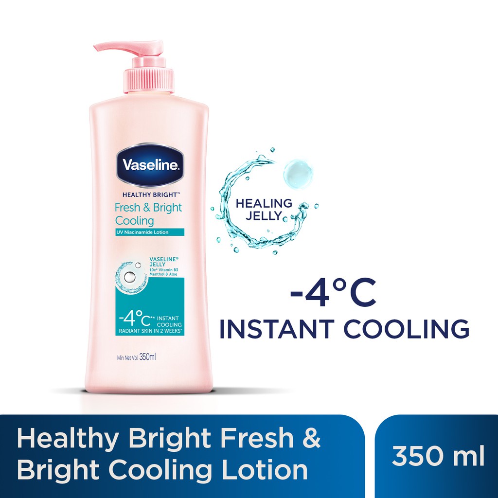 Sữa Dưỡng Thể Vaseline Healthy Bright Fresh &amp; Bright Cooling 350ml