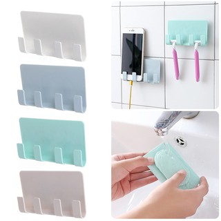 Paste Bracket Storage Rack Charger Holder Stand Bathroom Hanging Hook Holder