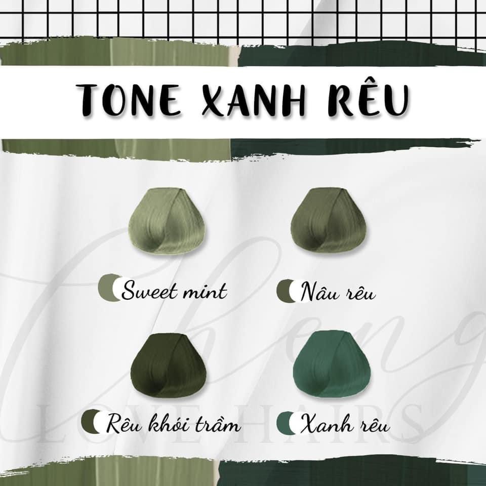 Thuốc nhuộm tóc màu Xanh tiên cá hot trend + tặng kèm oxy và gang tay