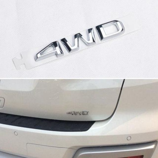 Logo 4WD dán cốp sau Ford Everest