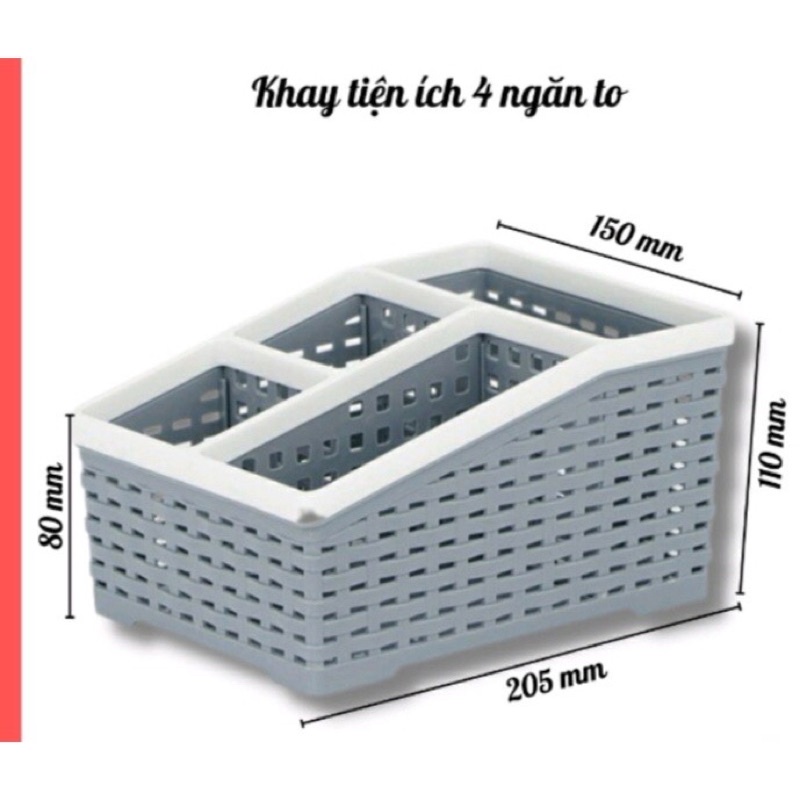 Khay Để Mỹ Phẩm , Bút Khay Nhựa Tiện Ích Việt Nhật Mẫu Mới Kệ Mỹ Phẩm Để Bàn HBQ BOKIDS BLOGTAMSU nhuavietnhat Mall
