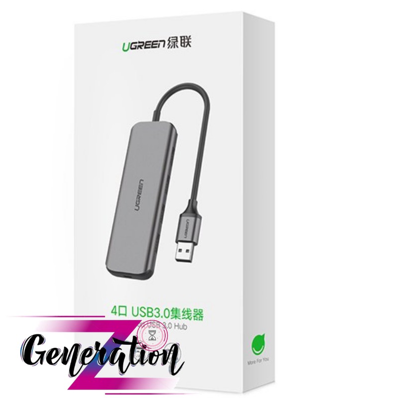 Bộ chia 4 cổng usb 3.0 vỏ nhôm kèm nguồn Ugreen 50768- Hub usb 4 port 3.0 kèm nguồn Ugreen 50768