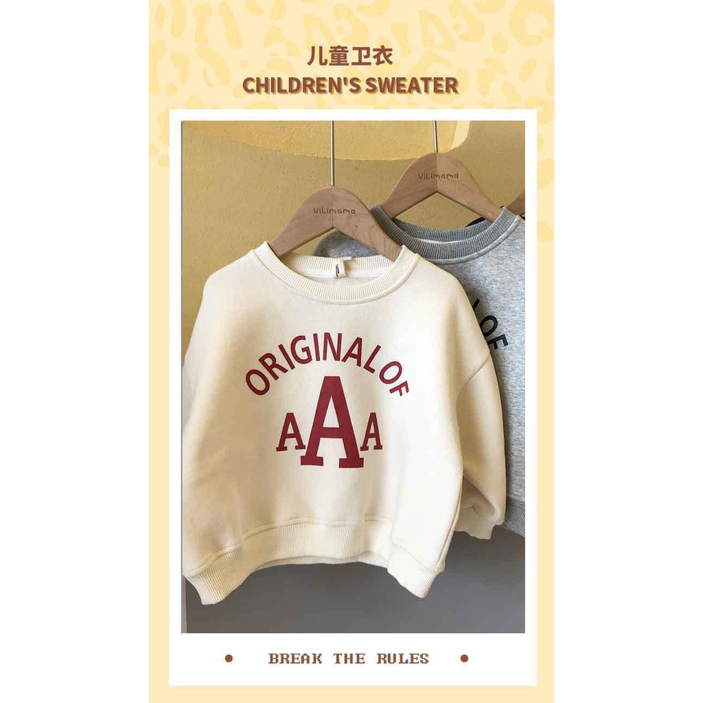 Áo Sweater Một Mảnh Tay Dài Dáng Rộng Bằng Lông Cừu Ba Màu Giữ Ấm Mùa Thu Đông Phong Cách Hàn Quốc Cho Bé