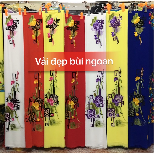 vải áo dài thêu