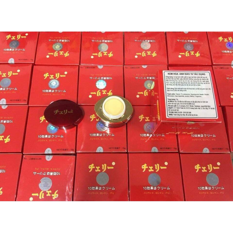 Kem hoa anh đào hộp đỏ