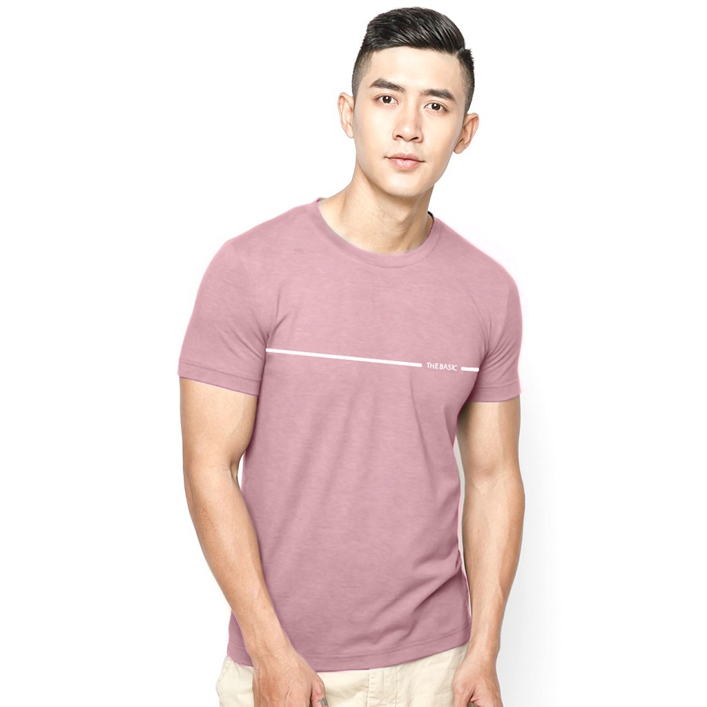 Áo thun Cotton nam cổ tròn ATBSN - Môn/ Hồng Tím/ Xanh Dương