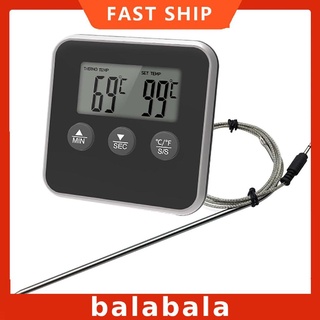 Electronic Digital LCD Food Thermometer Probe BBQ Meat Water Oil Cooking