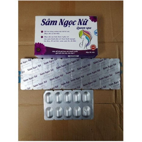 Viên uống nội tiết Sâm tố nữ mầm đậu nành - SÂM NGỌC NỮ QUEEN SPA -tăng nội tiết tố nữ ,đẹp da ,mờ nám