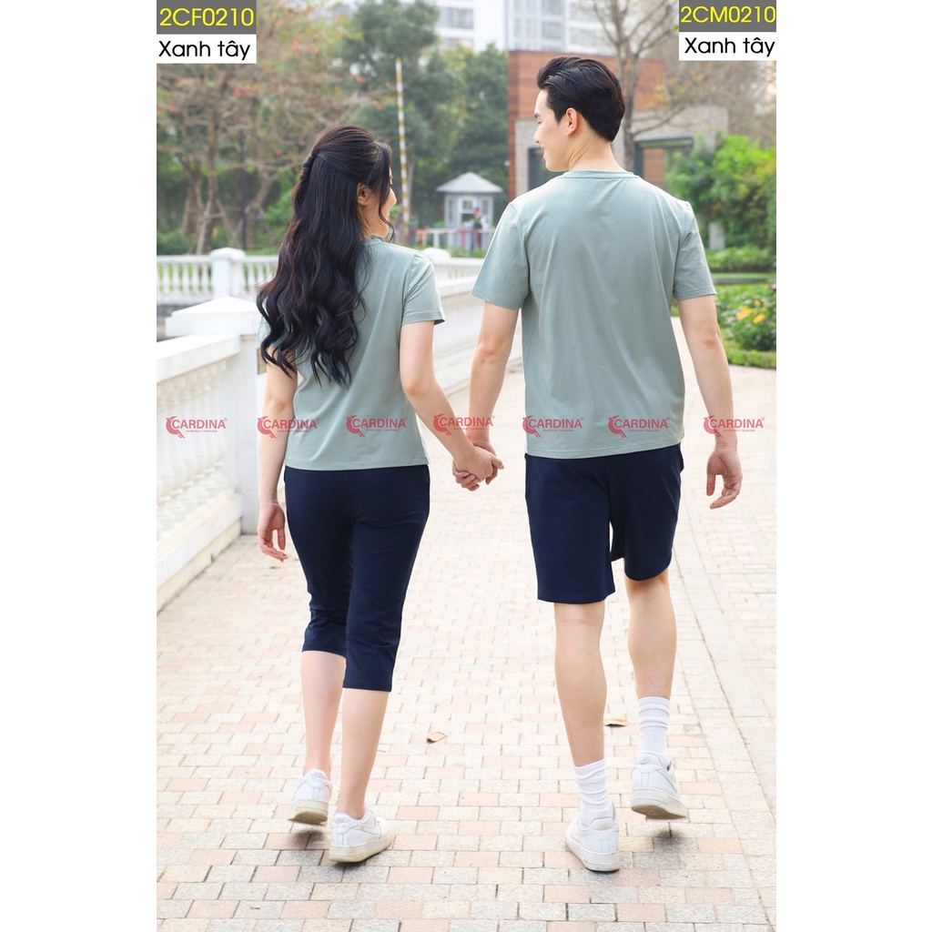 Đồ Bộ Nam 𝐂𝐀𝐑𝐃𝐈𝐍𝐀 Chất Cotton Cao Cấp Áo Cộc Tay In Chữ Kiểu Dáng Thể Thao 2CM02