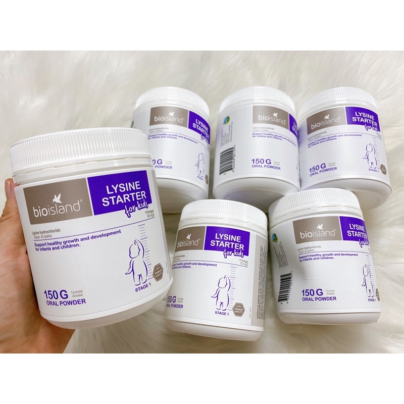 [HÀNG ÚC] Bio Island Lysine Starter dạng viên/bột (60 viên/150gram).