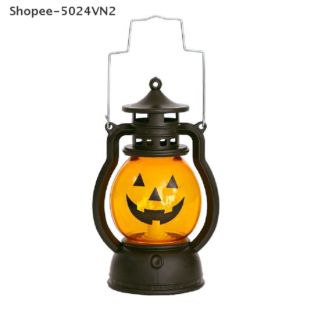 [Mới &amp; Halloween &amp;] Đèn Dầu Bóng LED Hình Quả Bí Ngô Ma Trang Trí Tiệc Halloween Cho Bé
