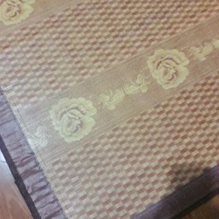 Chiếu trúc tăm vân gỗ đế lụa  - TGS23