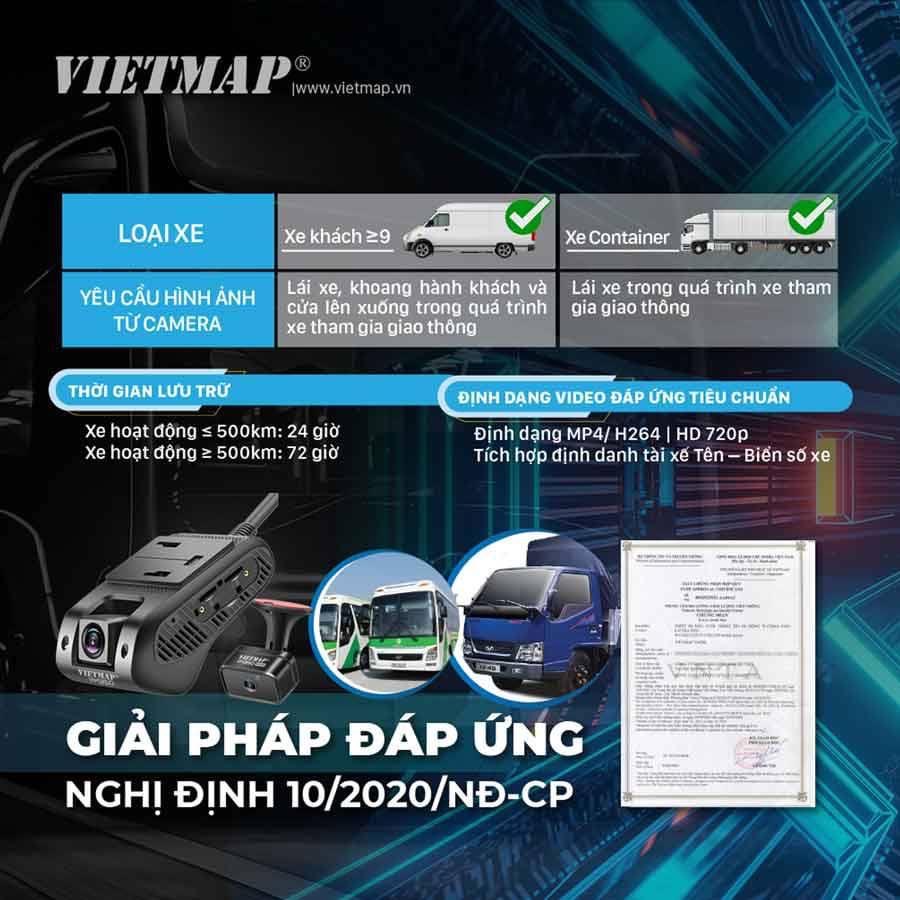 Vietmap VM350 - Camera Giám Sát Hành Trình Trực Tuyến chuẩn NĐ10/2020- HÀNG CHÍNH HÃNG