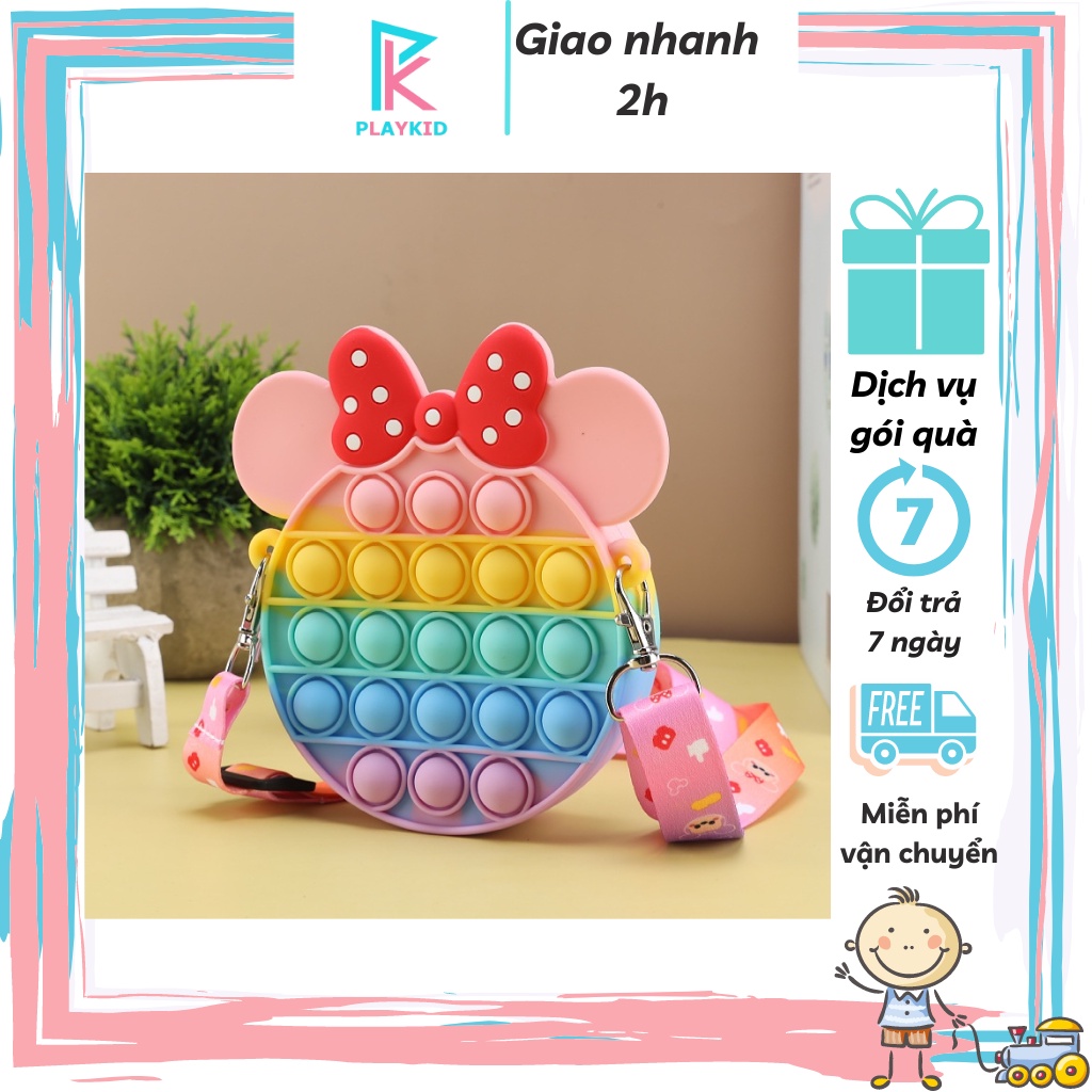 Túi pop it PLAYKID túi mini cho bé gái đeo chéo PK 033