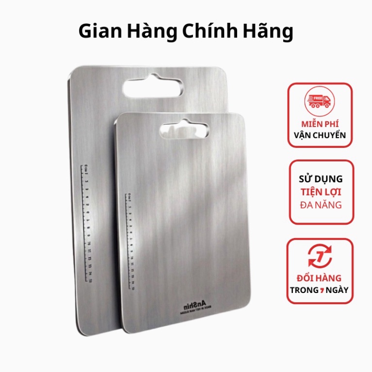 Thớt inox 304 cao cấp kháng khuẩn-chống ẩm mốc độc hại, vệ sinh dễ dàng, tiện lời, an toàn-TONGKHOHUYHOANG168