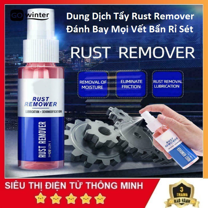 Dung Dịch Rust Remover Tẩy Rỉ, Bulong Ốc Vít Trên Ô TÔ, Xe Máy - Làm sạch Mọi Vết Bẩn Gỉ Sét Trong Công Nghiệp