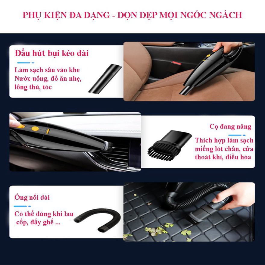 Giá Hot Máy Hút Bụi Ô Tô, Máy Hút Bụi Cầm Tay Không Dây - Tốc Độ Nhanh, Hút Mạnh, Công Suất 120W. Bảo Hành Uy Tín | BigBuy360 - bigbuy360.vn