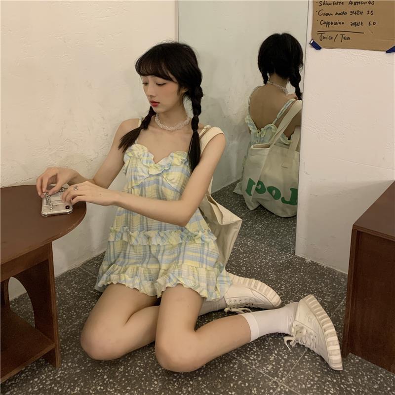 Áo Hai Dây Cổ Chữ V Dễ Thương Quyến Rũ Thời Trang Mùa Hè 2022 Cho Nữ