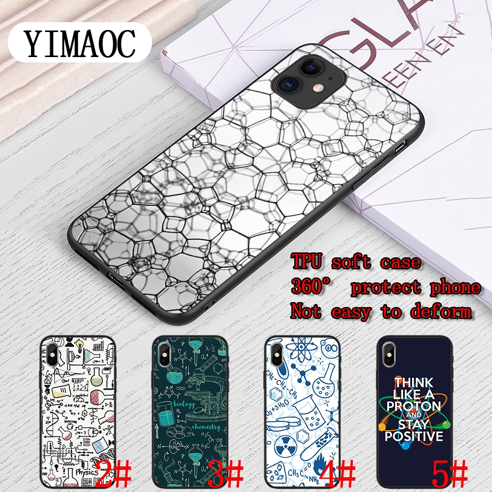 Ốp điện thoại mềm họa tiết hóa học 111B cho iPhone XS Max XR X 11 Pro 7 8 6 6S Plus