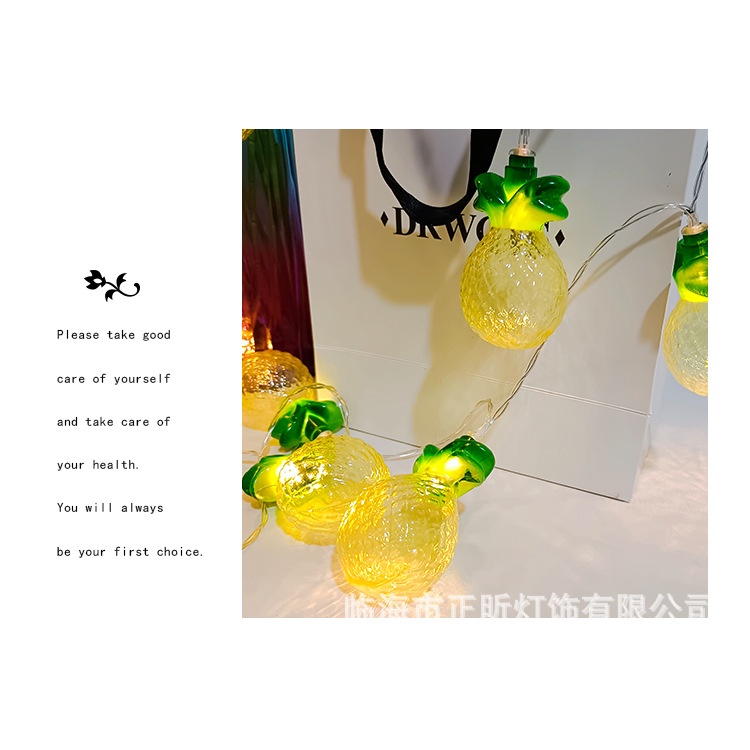 Dây Đèn Led Hình Quả Dứa Độc Đáo Dùng Trang Trí Phòng Ngủ