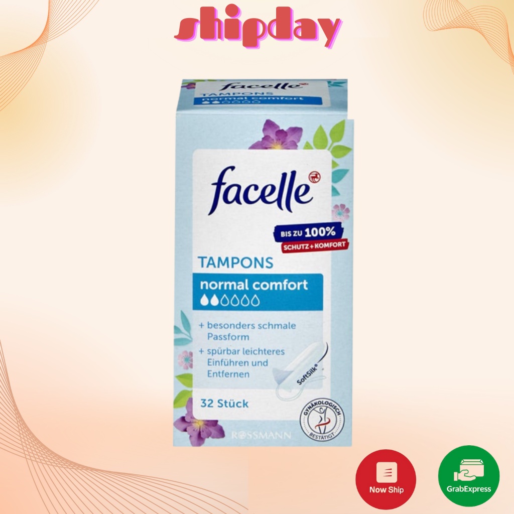 Tampon - Băng vệ sinh Tampon Facelle đầy đủ size chuẩn Đức