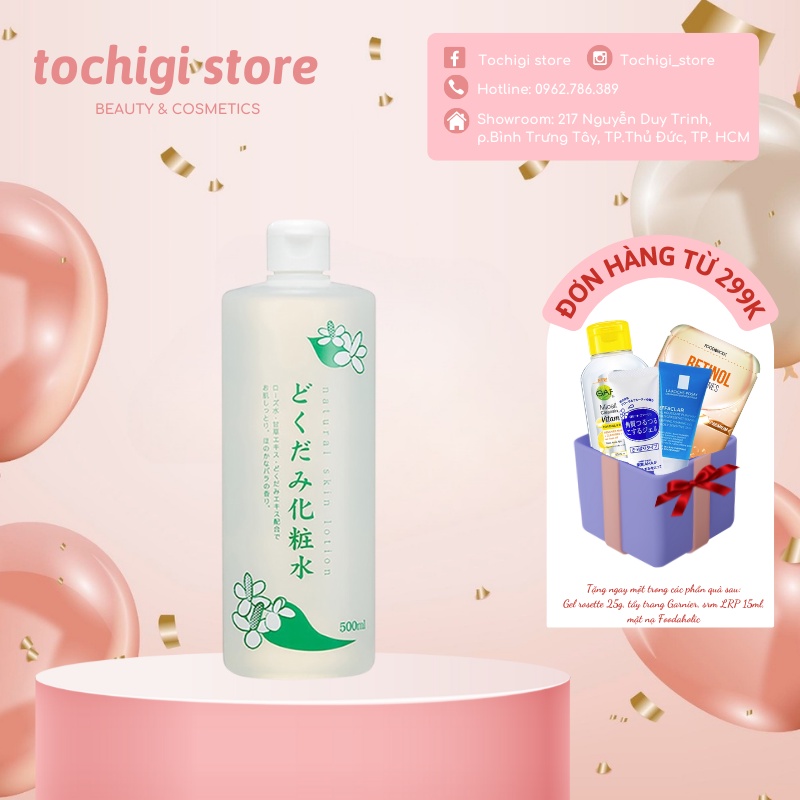 Nước hoa hồng lotion toner diếp cá Dokudami ngăn ngừa mụn 500ml