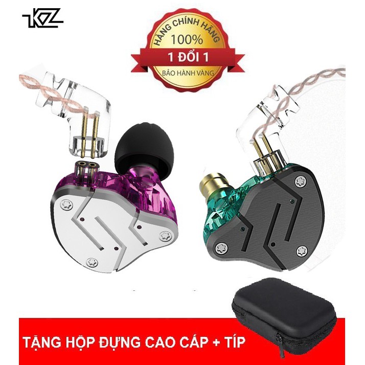 Tai nghe KZ ZSN kim loại nhét tai hifi - có Micro