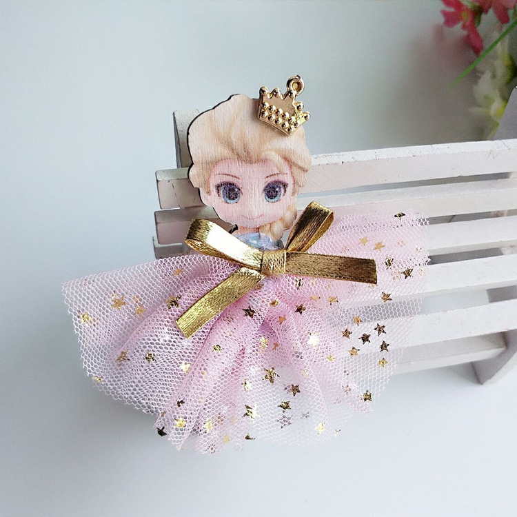 Kẹp tóc phối hình công chúa phong cách thời trang Hàn Quốc