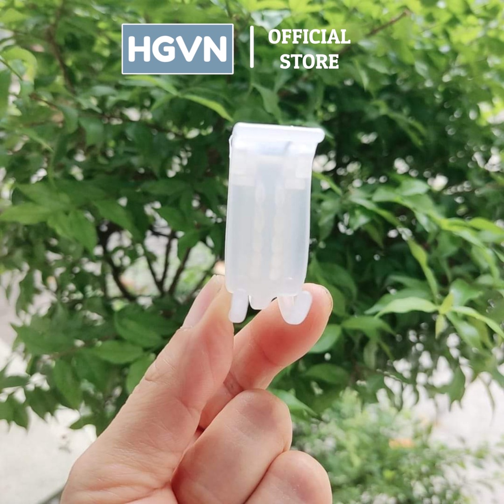 Lố 12 Kẹp Càng Cua HGVN Kẹp Tóc Nhám Dẻo Trắng Đơn Giản Thanh Lịch Cao Cấp