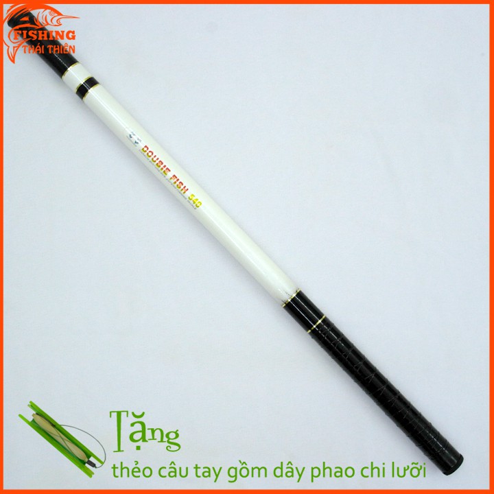 Cần câu tay carbon Double Fish siêu bền