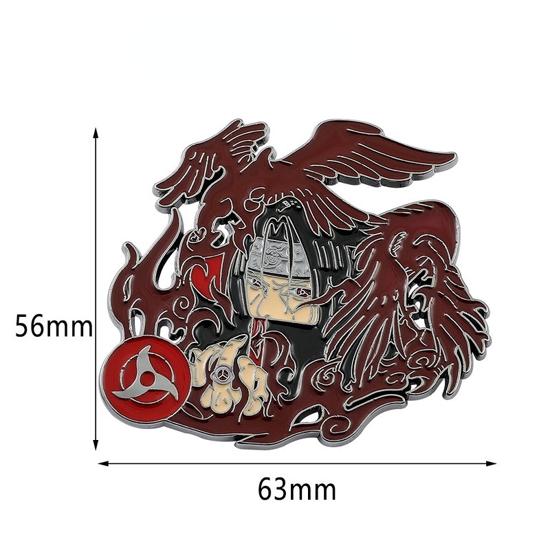 Huy Hiệu Cài Áo Kim Loại Hình Naruto Kakashi Itachi Sasuke